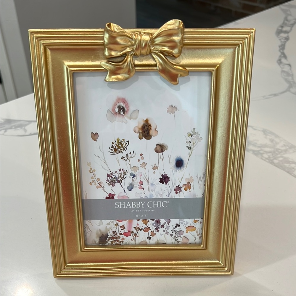 🎀💛Shabby Chic Gold Photo Frame